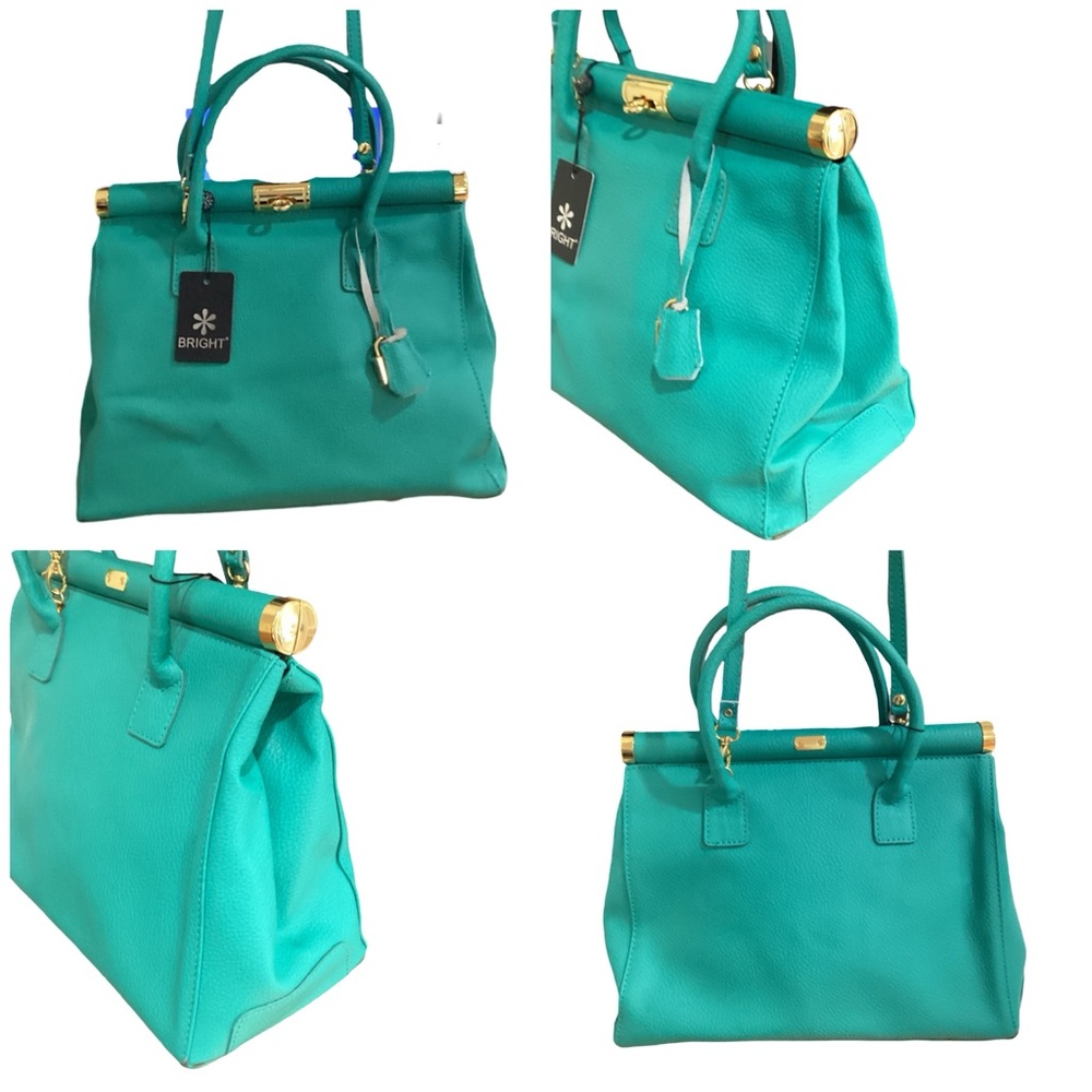 🚨Sale🚨 NWT Vera Pelle Bright Borsa Large Leather Pebble Embossed Purse